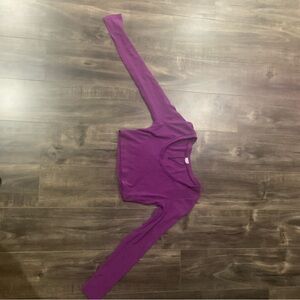 Garage Purple Long Sleeve Crop Top
